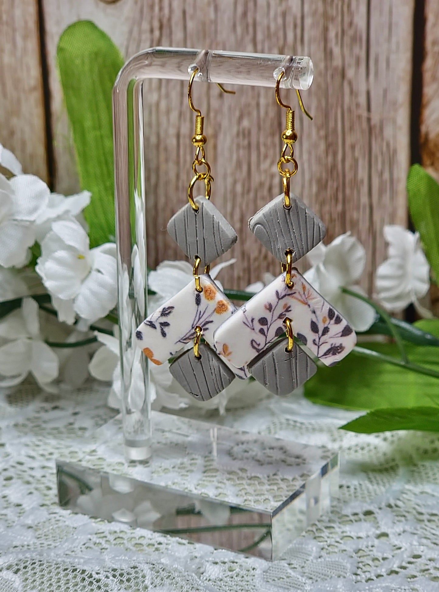 Yellow Floral Dangle -B