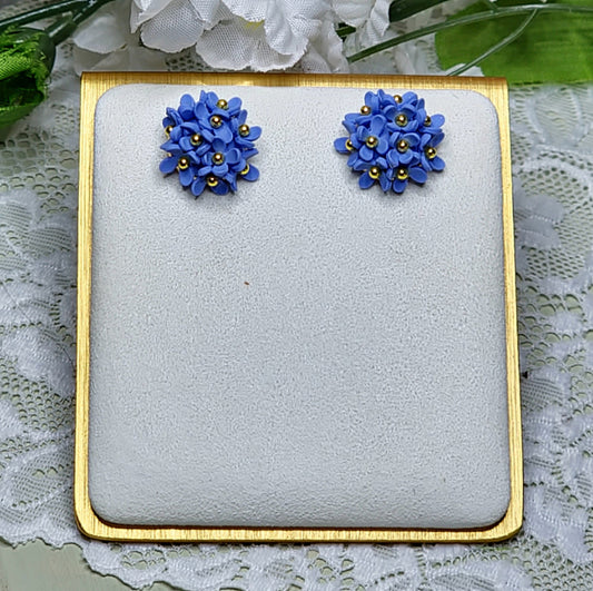Blue Hydrangea Studs