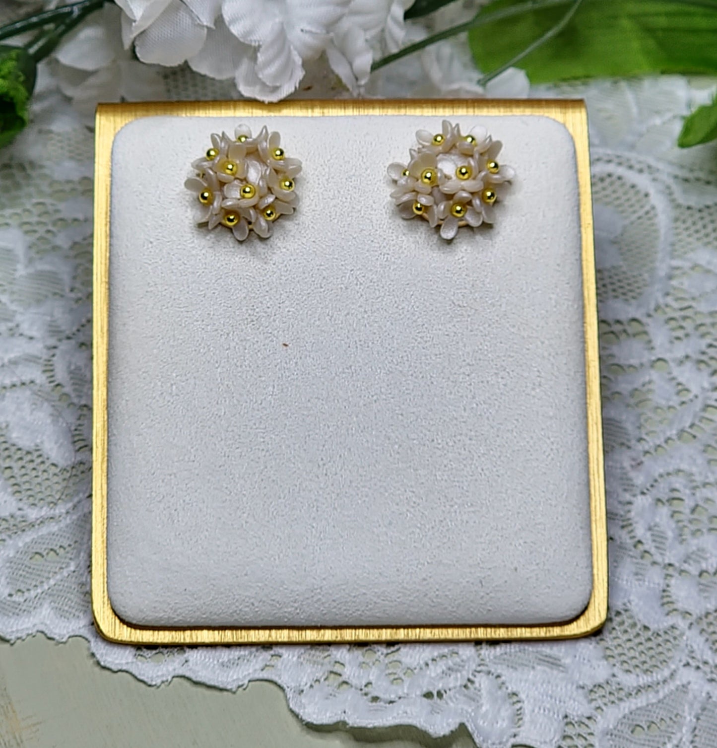 White Hydrangea Studs