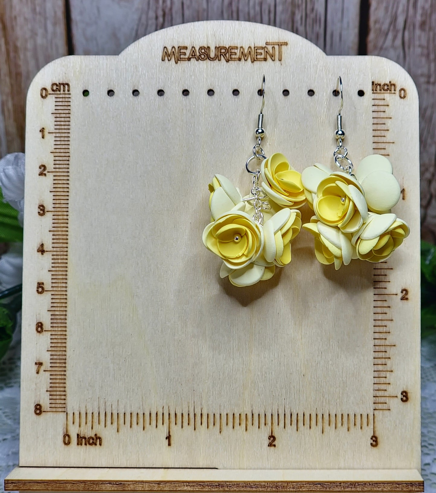 Yellow flowers Dangle earrings