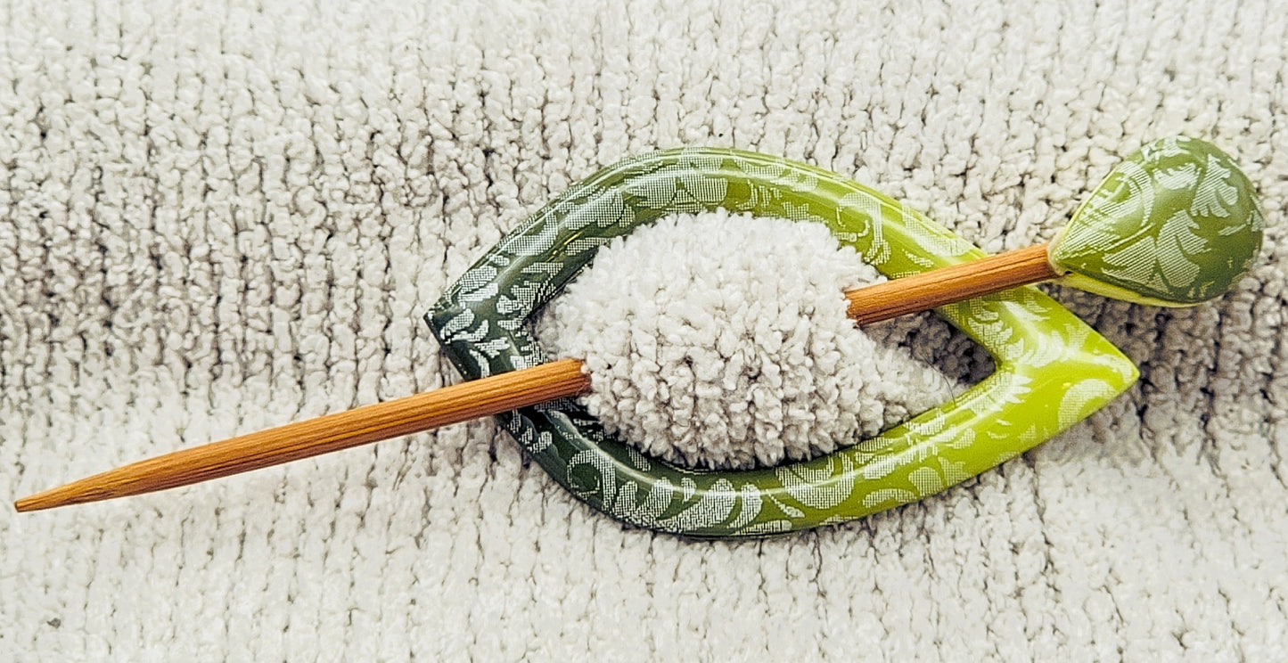 Green Ombre Shawl Pin