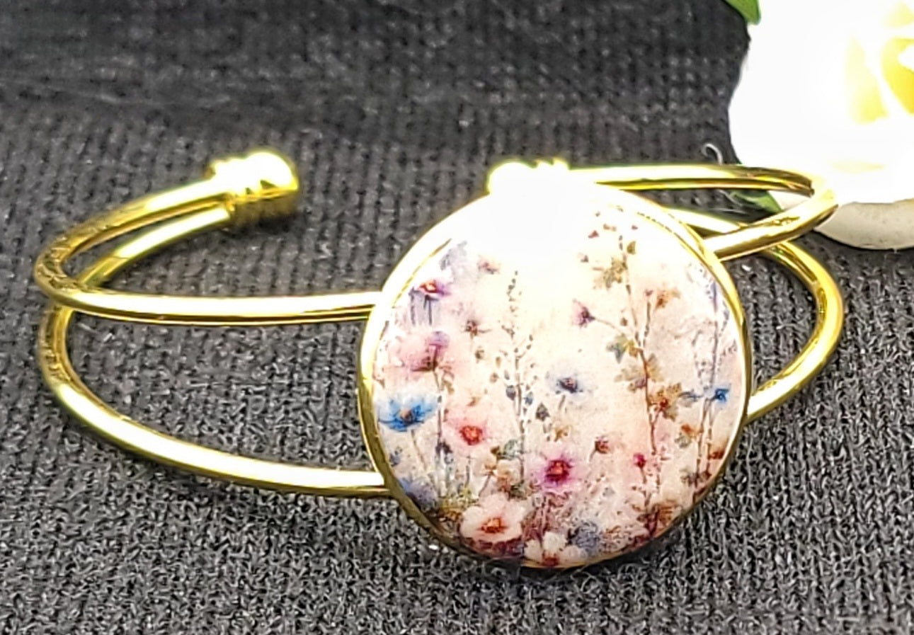 Floral Bracelet-Gold