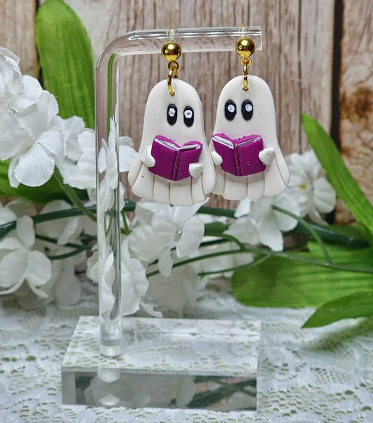 Reading Ghost Earrings - Burgandy