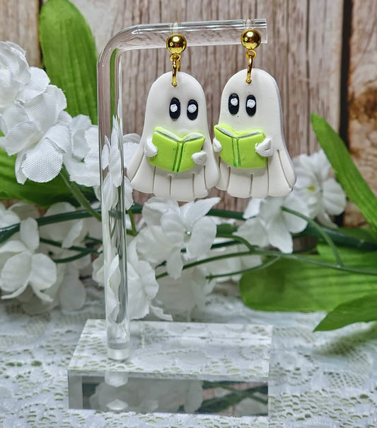 Reading Ghost Earrings - Green
