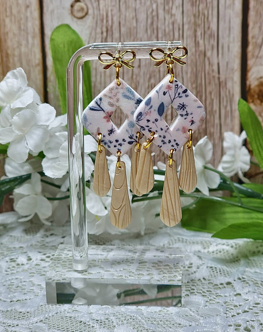 Gold Floral Dangle -A
