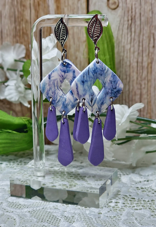 Purple Floral Dangle