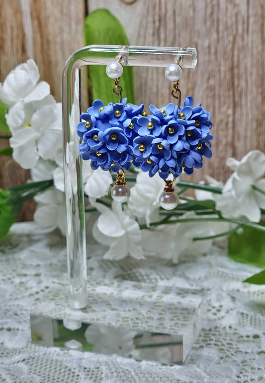 Blue Hydrangea Dangle earrings