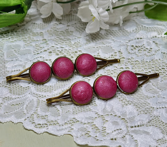 Reddish Pink Bobby Pins