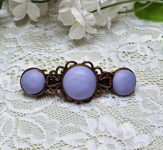 Faux Vintage Purple Barrette