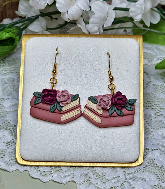 Book Dangle Earrings - E