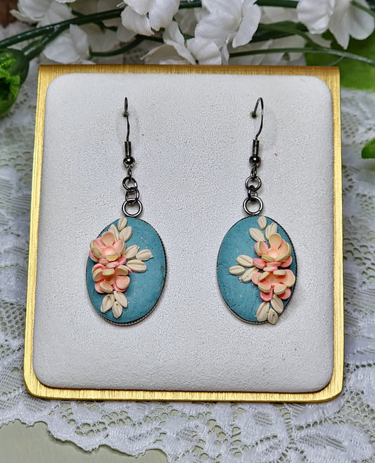 Teal Dangle Earrings