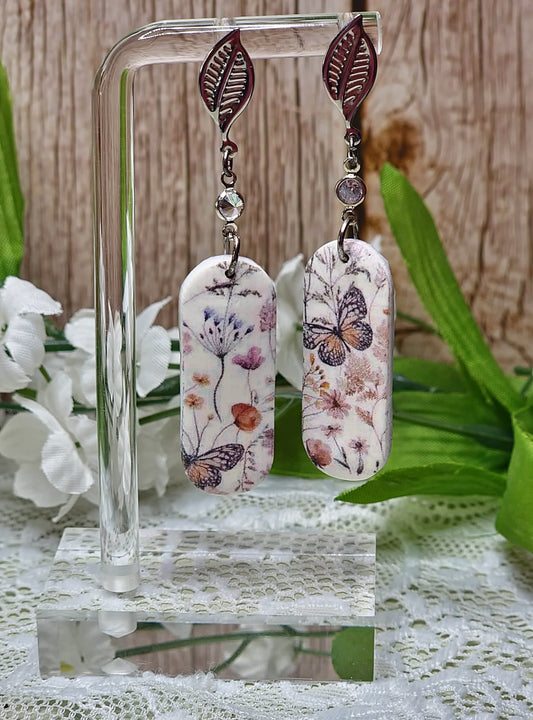 Butterfly Floral Dangle -B