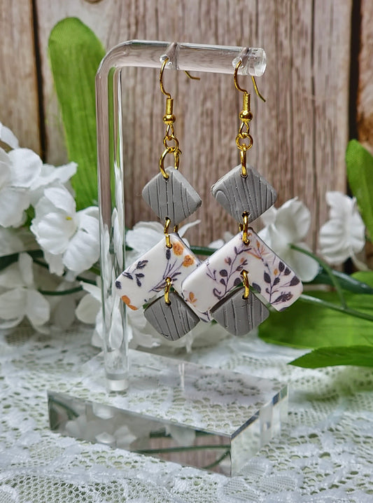 Yellow Floral Dangle -B