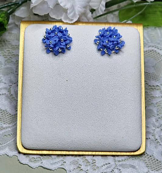 Blue Hydrangea Studs