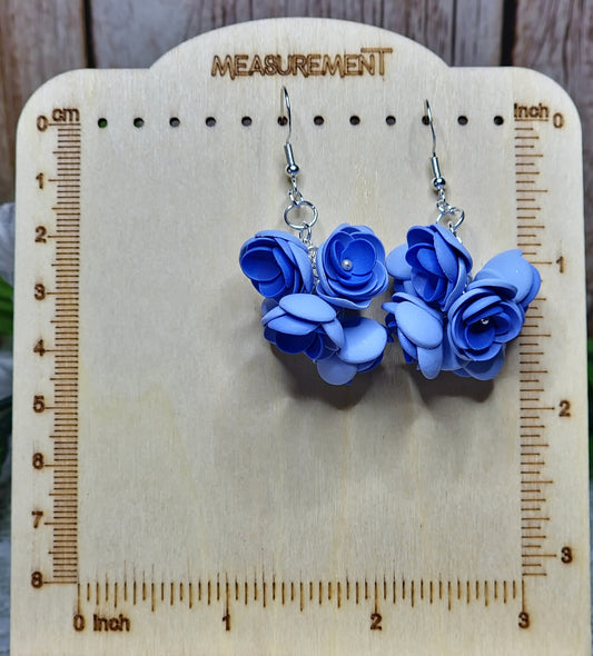 Periwinkle flowers Dangle earrings