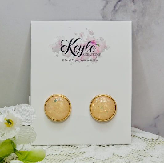 Faux Opal Stud Earrings