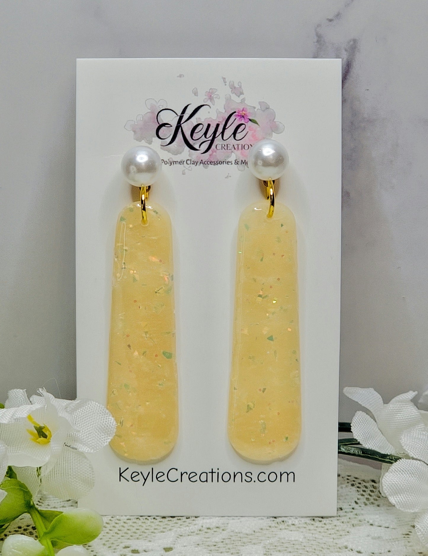 Faux Opal Dangle Earrings-C