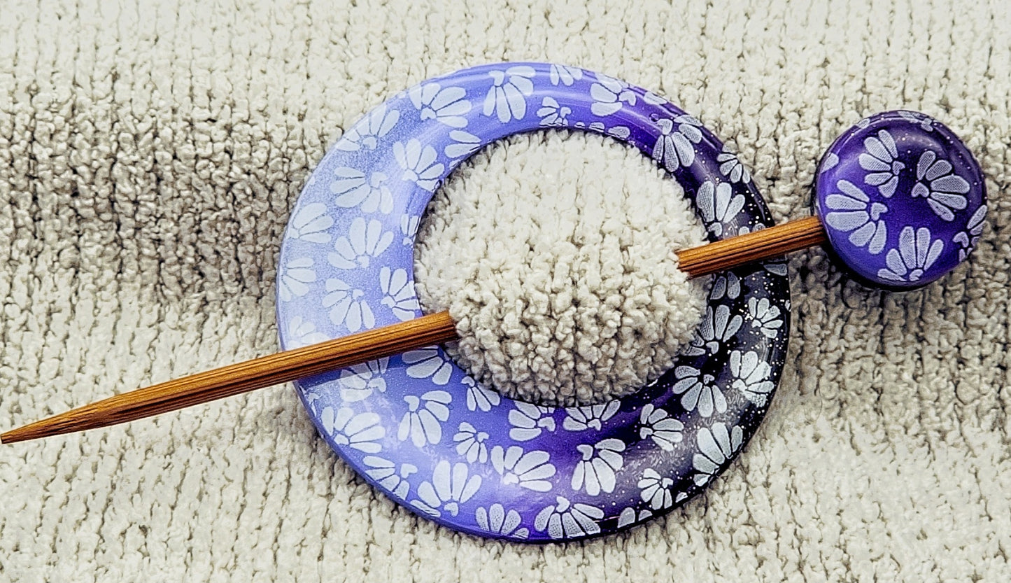 Purple Ombre Shawl Pin-A