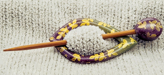 Gold Leaf Shawl Pin- B