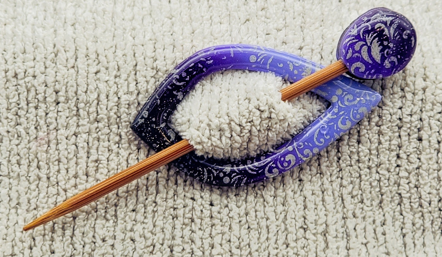 Purple Ombre Shawl Pin-B