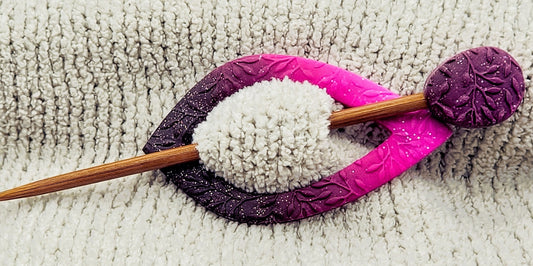 Light to Dark Pink Ombre Shawl Pin-B