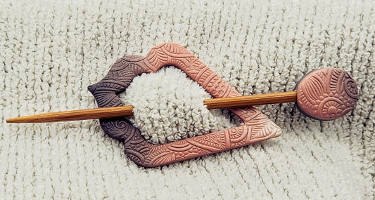 Brown Ombre Shawl Pin-B