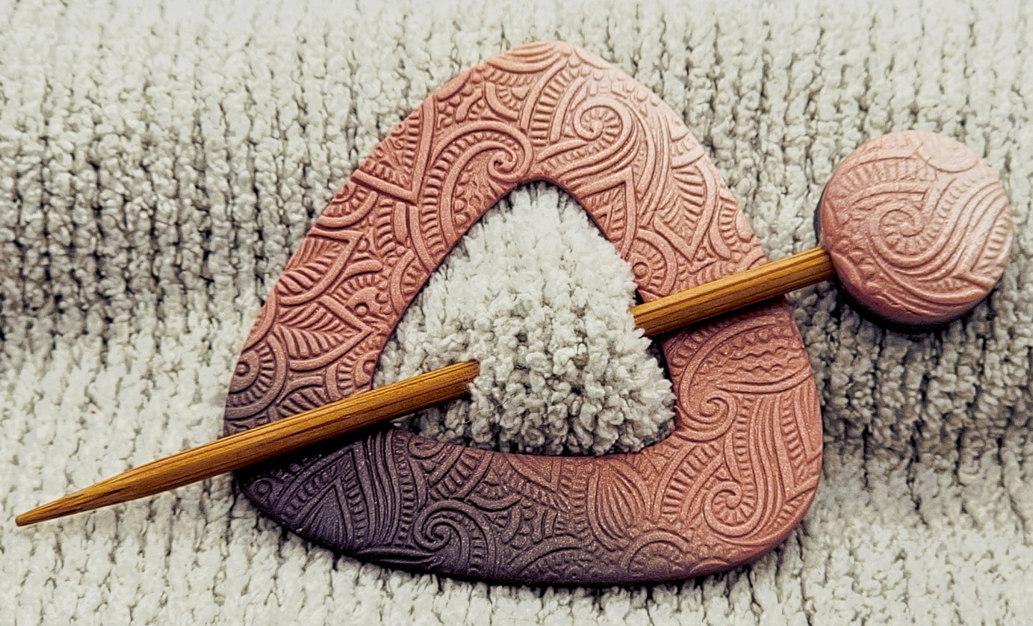 Brown Ombre Shawl Pin-A