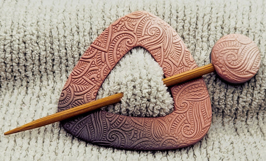 Brown Ombre Shawl Pin-A