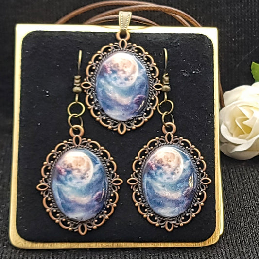 Moon Jewelry Set-Antique Bronze