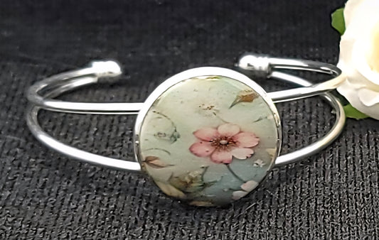 Floral Bracelet-Silver