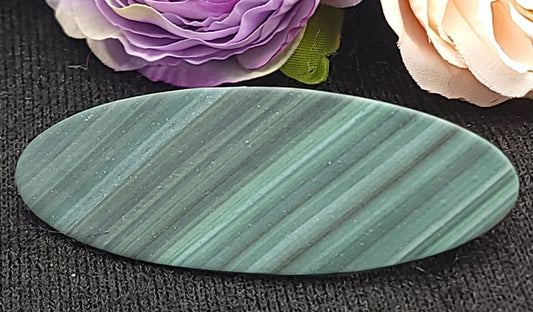 Green Stripe Barrette-A