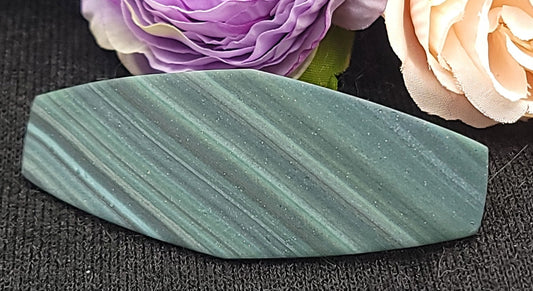 Green Stripe Barrette-B