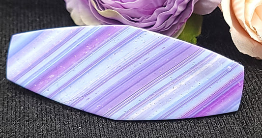 Light Purple Stripe Barrette-A