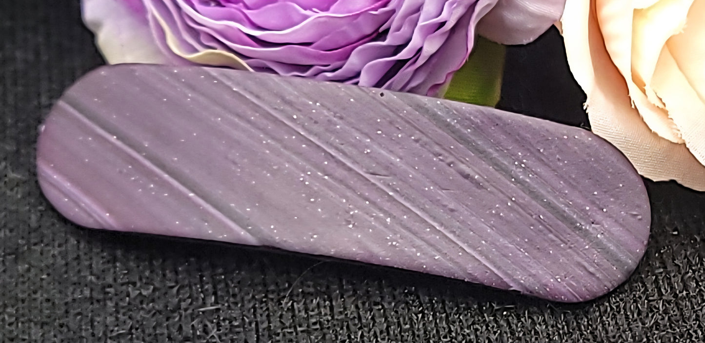 Purple Stripe Barrette