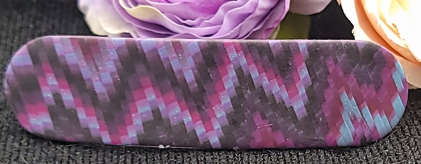 Purple Bargello Barrette -B