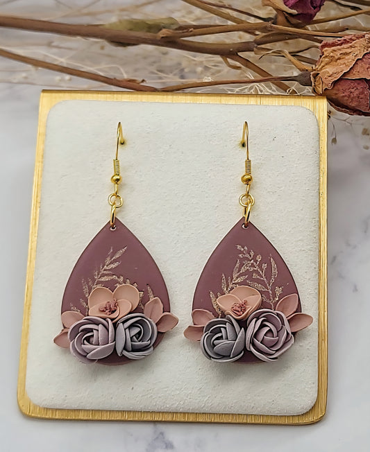 Rose Dangle earrings -E