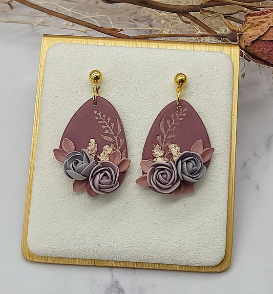 Rose Dangle earrings -F