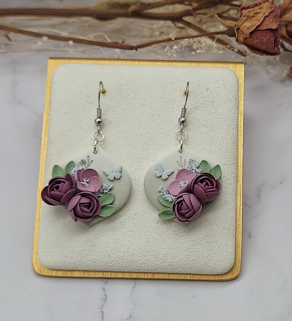 Rose Dangle earrings - O