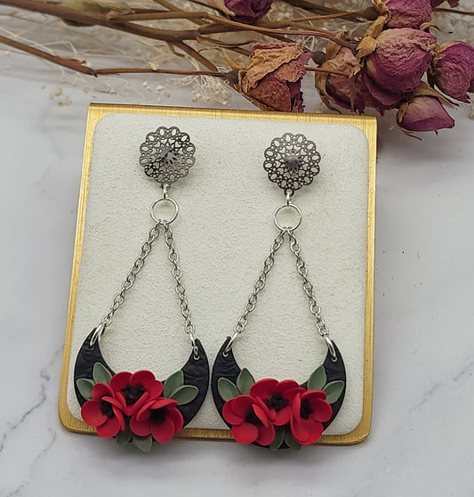 Poppy Dangle earrings -A