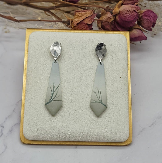 Ombre floral earrings -B