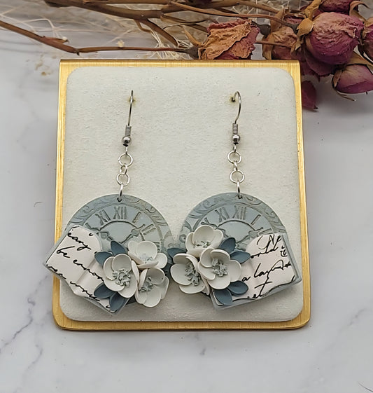 Vintage ombre earrings -A